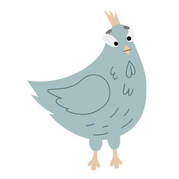 Vector design of a blue chicken Stock Illustration