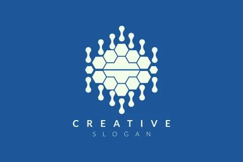 Vector design of brain style with various abstract shape. Simple brain design Stock Illustration