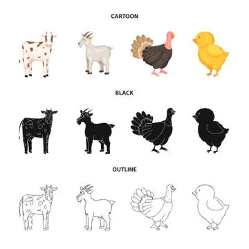Vector design of breeding and kitchen icon. Set of breeding and organic stock Stock Illustration