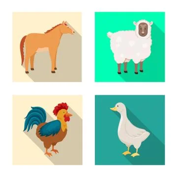 Vector design of breeding and kitchen sign. Collection of breeding and organic Stock Illustration