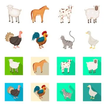 Vector design of breeding and kitchen logo. Collection of breeding and organic Stock Illustration