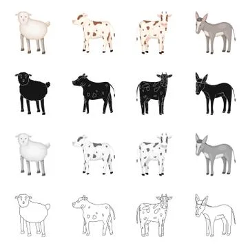 Vector design of breeding and kitchen icon. Set of breeding and organic vector Stock Illustration