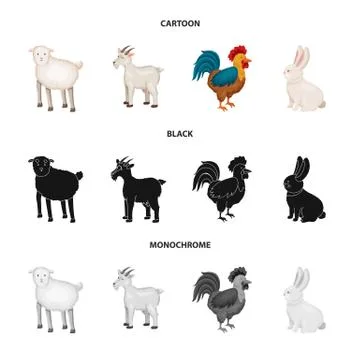 Vector design of breeding and kitchen icon. Set of breeding and organic stock Illustrazione stock
