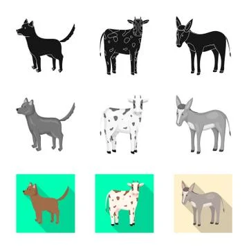 Vector design of breeding and kitchen icon. Set of breeding and organic stock Illustrazione stock