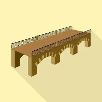 Vector design of bridge and relocation logo. Collection of bridge and column Stock Illustration