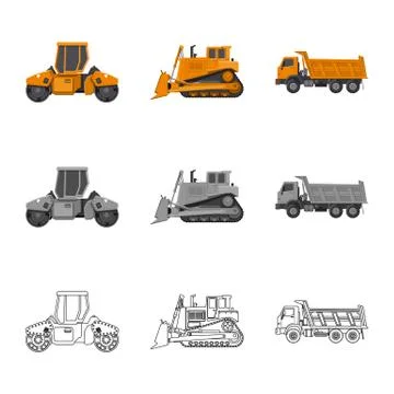 Vector design of build and construction symbol. Set of build and machinery stock Stock-Illustration