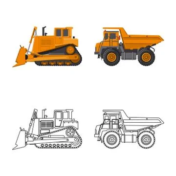 Vector design of build and construction icon. Set of build and machinery stock Stock-Illustration