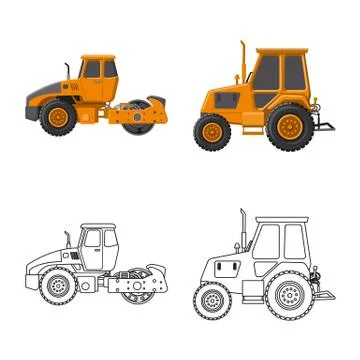Vector design of build and construction logo. Set of build and machinery stock Stock-Illustration