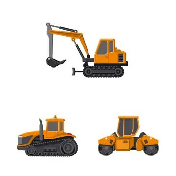 Vector design of build and construction symbol. Set of build and machinery Stock-Illustration