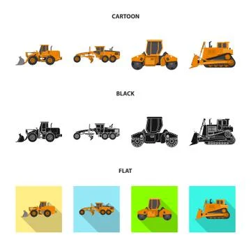 Vector design of build and construction icon. Set of build and machinery vector Stock-Illustration