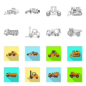 Vector design of build and construction symbol. Set of build and machinery stock Stock-Illustration