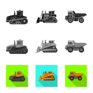 Vector design of build and construction icon. Collection of build and machinery Stock-Illustration