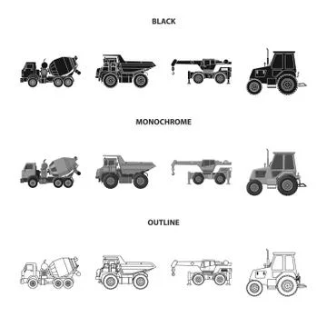 Vector design of build and construction icon. Set of build and machinery stock Stock-Illustration