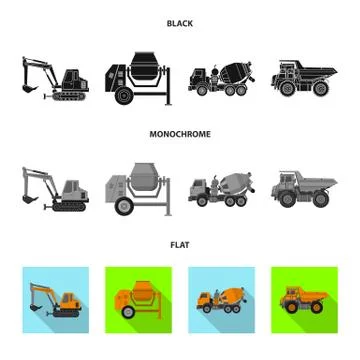 Vector design of build and construction icon. Set of build and machinery vector Stock-Illustration