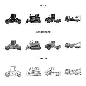 Vector design of build and construction logo. Set of build and machinery vector Stock-Illustration