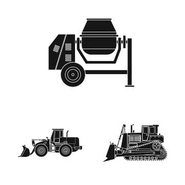 Vector design of build and construction icon. Collection of build and machinery Stock-Illustration