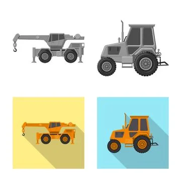 Vector design of build and construction icon. Set of build and machinery vector Stock-Illustration