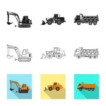 Vector design of build and construction icon. Set of build and machinery vector Stock-Illustration