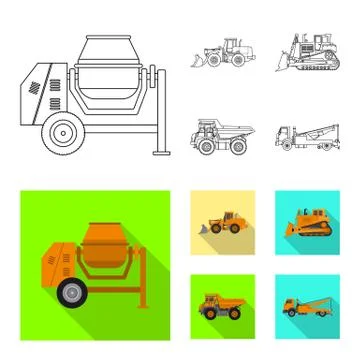 Vector design of build and construction symbol. Set of build and machinery stock Stock-Illustration