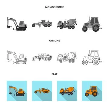 Vector design of build and construction symbol. Collection of build and Stock-Illustration