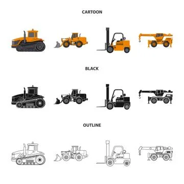 Vector design of build and construction icon. Collection of build and machinery Stock-Illustration
