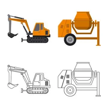 Vector design of build and construction symbol. Collection of build and Stock-Illustration
