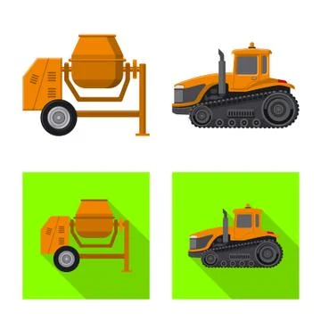 Vector design of build and construction sign. Set of build and machinery vector Stock-Illustration