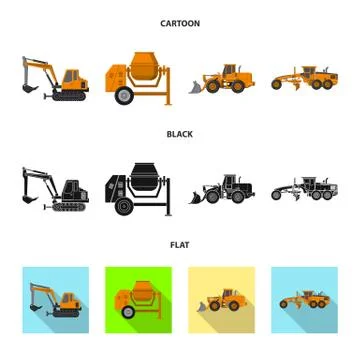 Vector design of build and construction symbol. Set of build and machinery stock Stock-Illustration