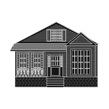 Vector design of building and front logo. Collection of building and roof vector Ilustración de archivo