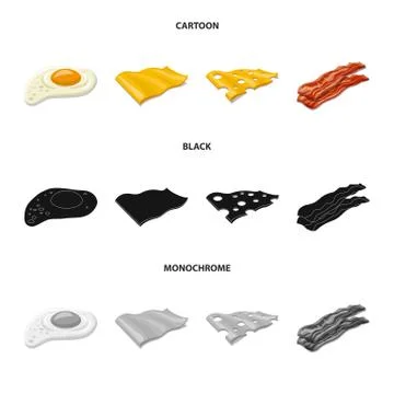 Vector design of burger and sandwich sign. Collection of burger and slice vector Stock Illustration