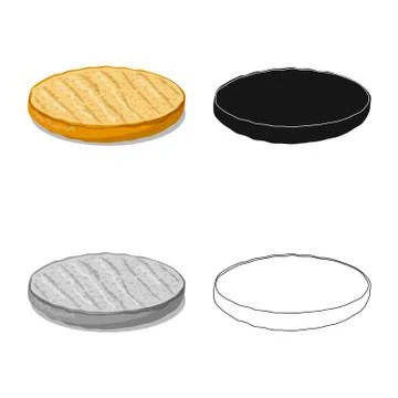 Vector design of burger and sandwich symbol. Set of burger and slice stock 스톡 일러스트