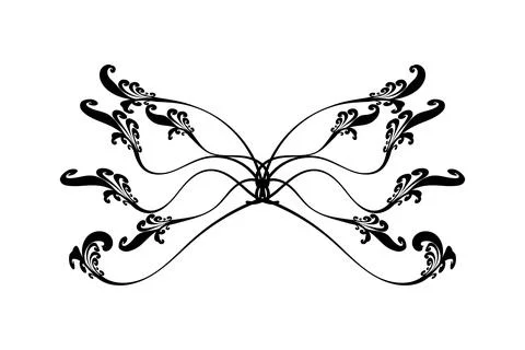 Vector design of a butterfly tattoo Stock Illustration