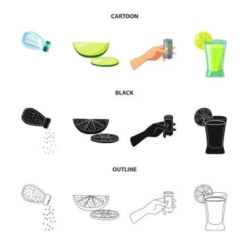 Vector design of cafe and Latin symbol. Set of cafe and national stock symbol Stock Illustration