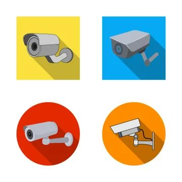 Vector design of camcorder and camera logo. Set of camcorder and dashboard stock Stock Illustration