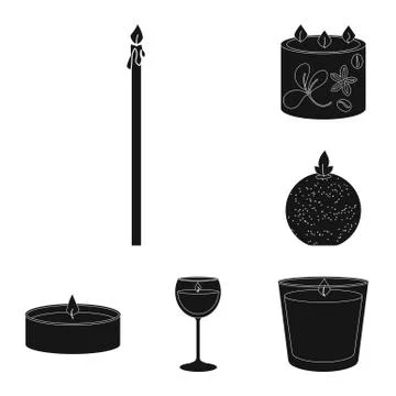 Vector design of candlelight and decoration icon. Collection of candlelight and Illustration