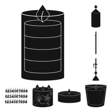 Vector design of candlelight and decoration icon. Collection of candlelight and イラスト素材