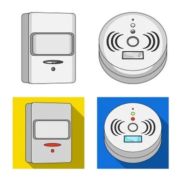 Vector design of cctv and camera symbol. Collection of cctv and system vector Stock Illustration