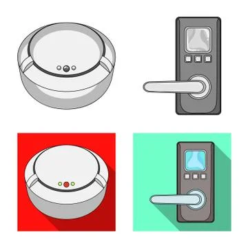 Vector design of cctv and camera symbol. Set of cctv and system stock symbol for Stock Illustration