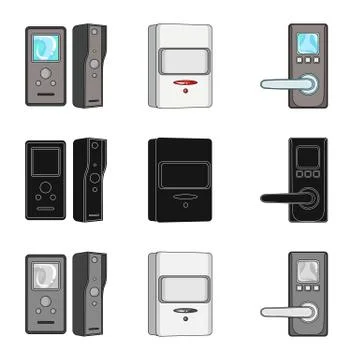 Vector design of cctv and camera logo. Collection of cctv and system stock Stock-Illustration