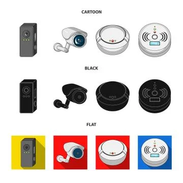 Vector design of cctv and camera logo. Set of cctv and system vector icon for Stock Illustration