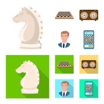Vector design of checkmate and thin icon. Collection of checkmate and target Illustrazione stock