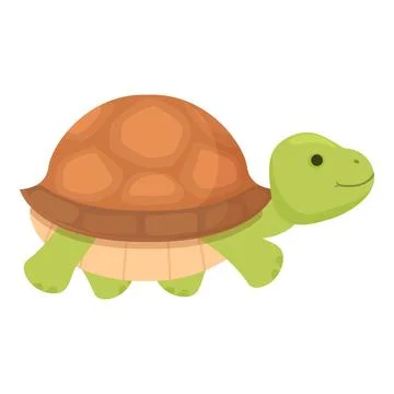 Vector design of a cheerful cartoon turtle with a friendly smile Stockillustratie
