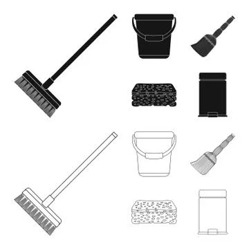 Vector design of cleaning and service symbol. Collection of cleaning and Stock Illustration
