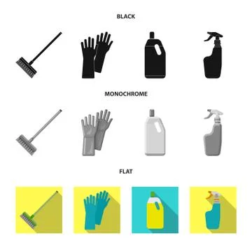 Vector design of cleaning and service logo. Collection of cleaning and household Illustration