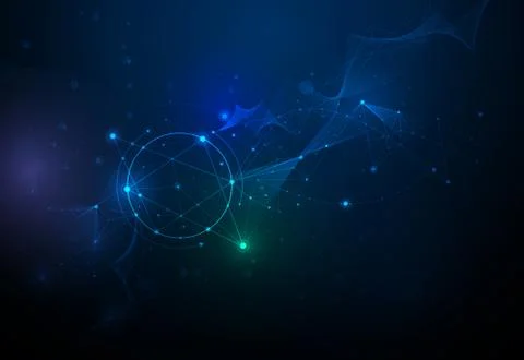  Vector design communication technology on blue background. Stock Illustration