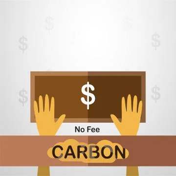 Vector design in concept of Carbon Pricing on grey gradient background. Stock Illustration