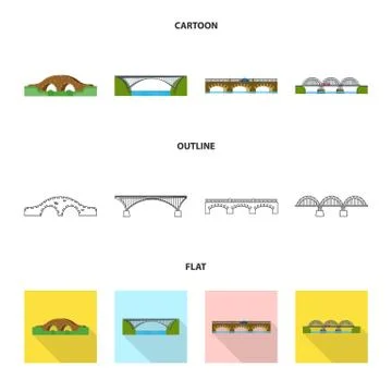 Vector design of connection and design logo. Collection of connection and side Stock Illustration