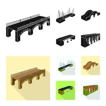 Vector design of connection and design sign. Set of connection and side vector Stock Illustration