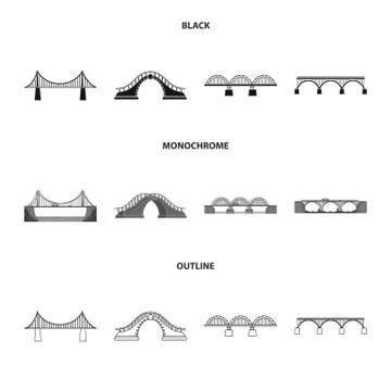 Vector design of connection and design symbol. Collection of connection and side Stock Illustration