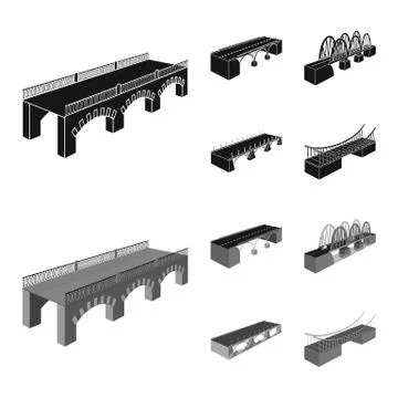 Vector design of connection and design sign. Collection of connection and side Stock Illustration